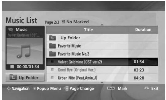 LG 19LU5000 - Music Selection and PopUp Menu - 1