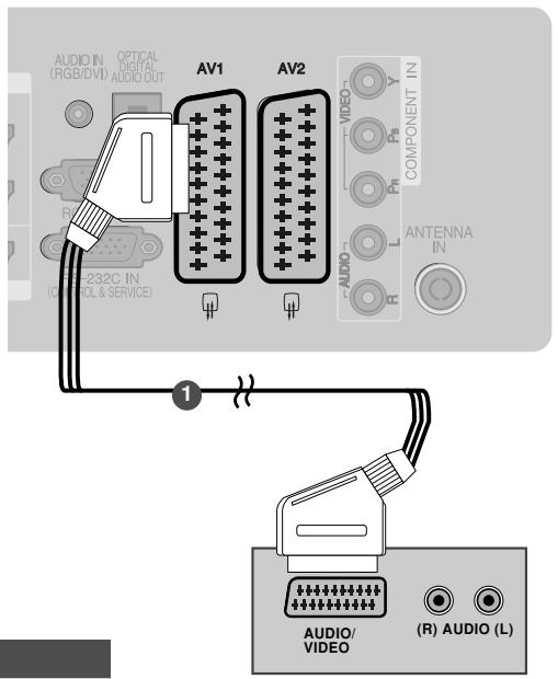 LG 19LU5000 - Connecting with a Euro Scart cable - 1