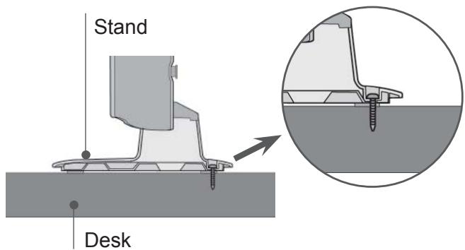 LG 32LD450 - ATTACHING THE TV TO A DESK (Only 32LE3\*\*\*, 32LE4\*\*\*, 32LE5\*\*\*) - 2