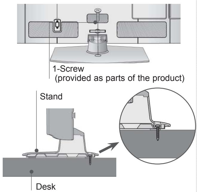 LG 32LD450 - ATTACHING THE TV TO A DESK (Only 32/42LD5\*\*\*) - 1