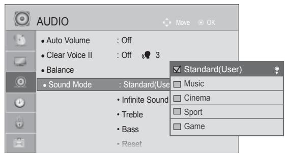 LG 32LD450 - SOUND SETTING ADJUSTMENT -USER MODE - 3