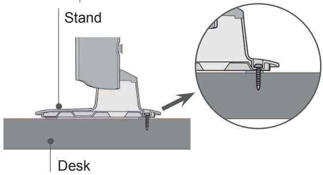 LG 32LD450 - ATTACHING THE TV TO A DESK - 2