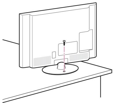 LG 32LW4500 - Securing the TV to a table - 1