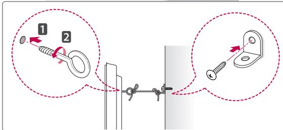LG 32LW4500 - Securing the TV to a wall - 2