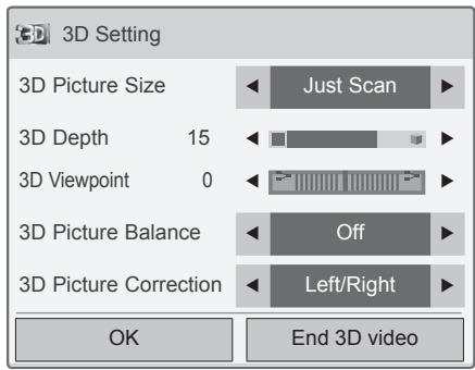 LG 32LW4500 - Using 3D quick menu option - 1