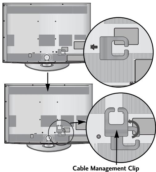 LG 37LH3800 - Align the hole with the tab on the Cable Management Clip. - 1