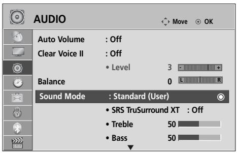 LG 37LH3800 - SOUND SETTING ADJUSTMENT -USER MODE - 1