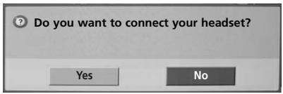 LG 37LH3800 - When requesting to connect to TV from the Bluetooth headset - 1