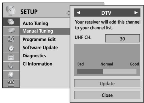 LG 37LH3800 - MANUAL PROGRAMME TUNING (IN DIGITAL MODE) - 2