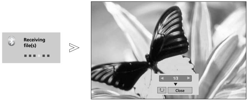 LG 37LH3800 - RECEIVING PHOTOS FROM EXTERNAL BLUETOOTH DEVICE - 1
