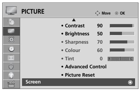 LG 37LH3800 - Adjustment for screen Position, Size, Phase - 1