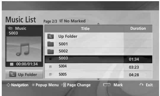 LG 37LH3800 - Music Selection and PopUp Menu - 1