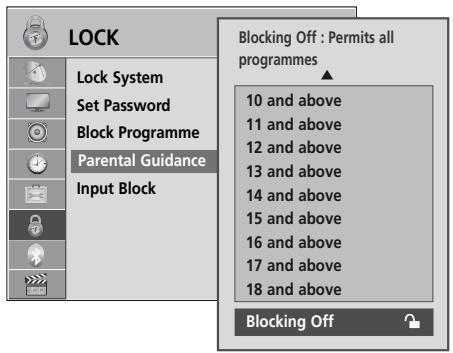 LG 37LH3800 - PARENTAL CONTROL (IN DIGITAL MODE ONLY) - 2