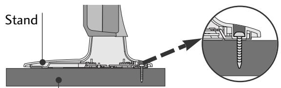 LG 422000 - Attaching the TV to a desk (Only 26/32LG30**, 32LG50**) - 2