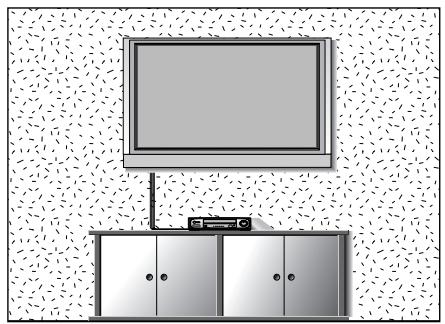 LG 422000 - Montáž na zed: Horizontální instalace - 1