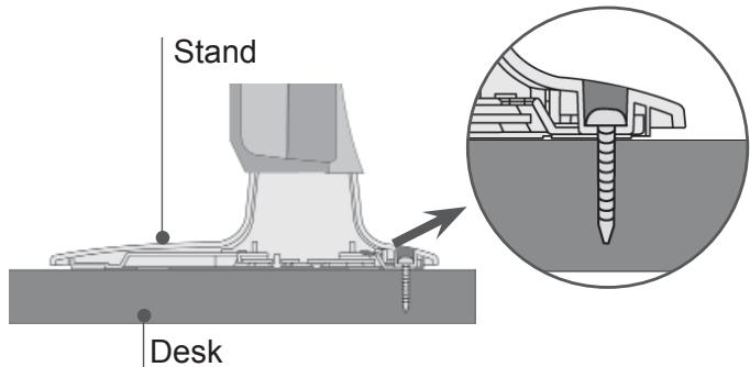 LG 42LD420 - ATTACHING THE TV TO A DESK (Only 26/32LD35**, 26/32LD34**) - 2