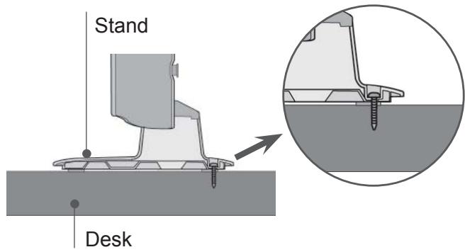 LG 42LD420 - ATTACHING THE TV TO A DESK (Only 32/42LD5***) - 2