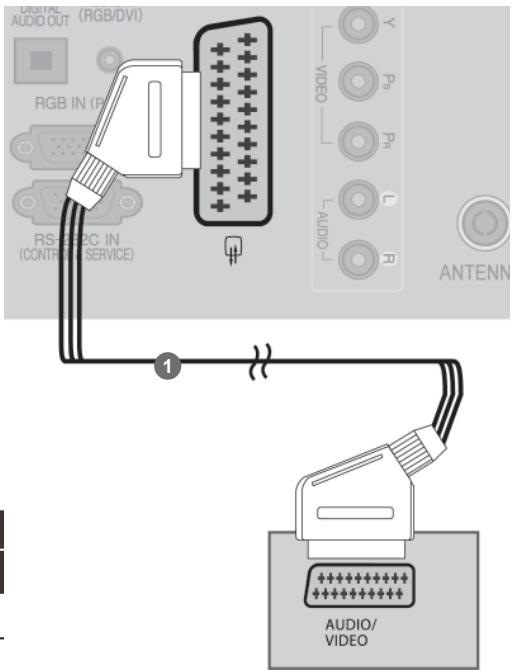 LG 42LD420 - CONNECTING WITH A EURO SCART CABLE - 1