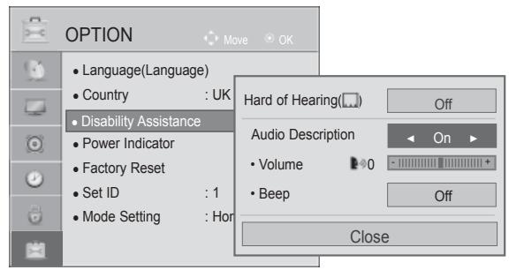 LG 42LD420 - AUDIO DESCRIPTION (IN DIGITAL MODE ONLY) - 3