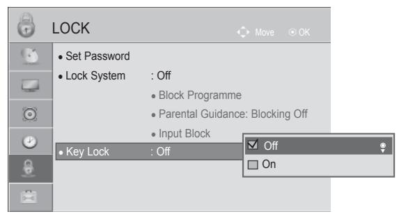 LG 42LD420 - KEY LOCK - 2