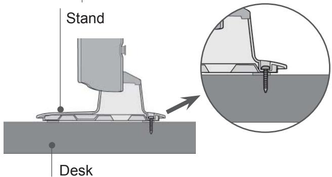 LG 42LD420 - ATTACHING THE TV TO A DESK - 2