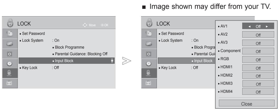 LG 42LD420 - EXTERNAL INPUT BLOCKING - 1