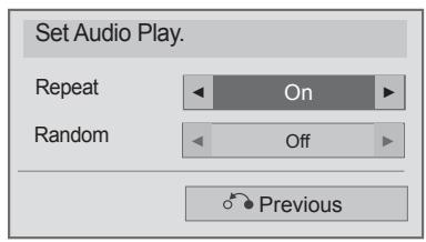 LG 42LD420 - When you select the Set Audio Play, - 1