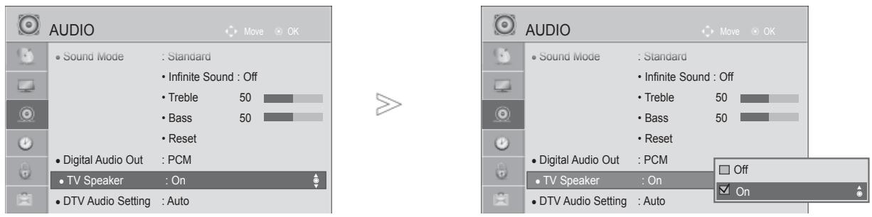LG 42LD420 - TV SPEAKERS ON/ OFF SETUP - 1