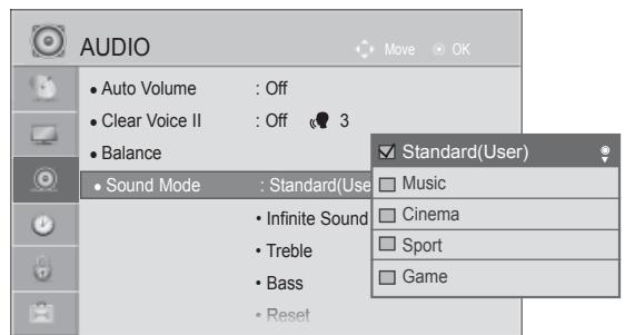 LG 42LD420 - SOUND SETTING ADJUSTMENT -USER MODE - 3