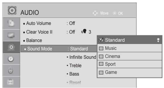 LG 42LD420 - PRESET SOUND SETTINGS-SOUND MODE - 3