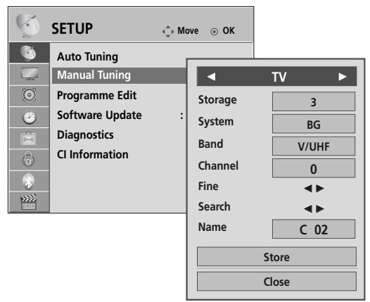 LG 42LH3000 - MANUAL PROGRAMME TUNING (IN ANALOGUE MODE) - 12