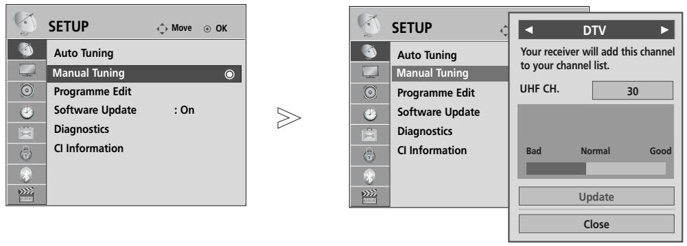 LG 42LH3000 - MANUAL PROGRAMME TUNING (IN DIGITAL MODE) - 1