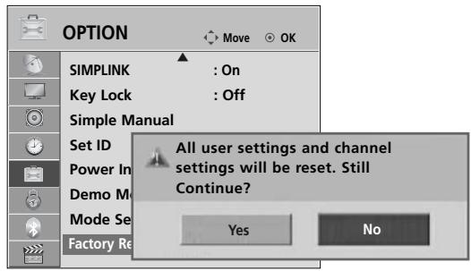 LG 42LH3000 - (RESET TO ORIGINAL FACTORY SETTINGS) - 3