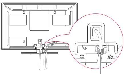 LG 42LV3550 - Tidying cables - 1