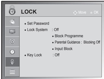 LG 42LV3550 - LOCK settings - 1