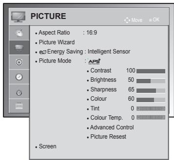 LG 42LV3550 - PICTURE settings - 1