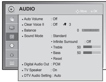 LG 42LV3550 - AUDIO settings - 1