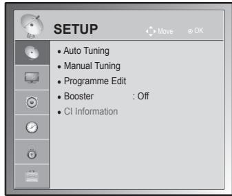 LG 42LV3550 - SETUP settings - 1
