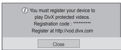 LG 42LV3550 - Registering the DivX code - 1