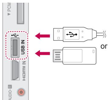 LG 42LV3550 - Connecting to a USB - 1