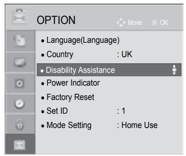 LG 47LD450 - AUDIO DESCRIPTION (IN DIGITAL MODE ONLY) - 1