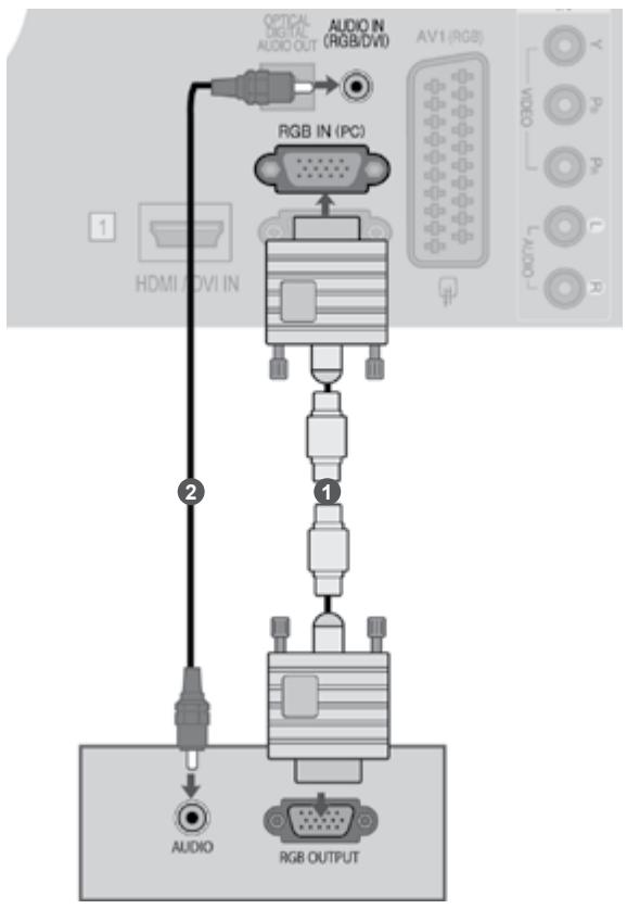 LG 47LD450 - CONNECTING WITH A D-SUB 15 PIN CABLE - 1