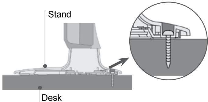 LG 47LD450 - ATTACHING THE TV TO A DESK (Only 26/32LD3***) - 2