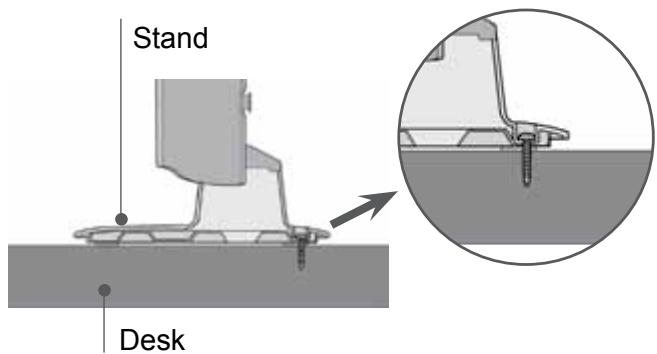 LG 47LD450 - ATTACHING THE TV TO A DESK (Only 32LE5***) - 2