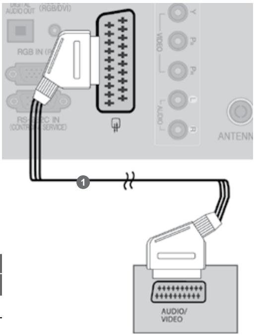 LG 47LD450 - CONNECTING WITH A EURO SCART CABLE - 1