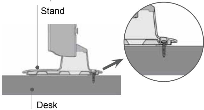 LG 47LD450 - ATTACHING THE TV TO A DESK (Only 32/37/42LD4***) - 2