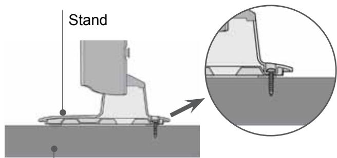 LG 47LD450 - ATTACHING THE TV TO A DESK (Only 32/42LD5***) - 2