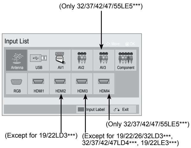 LG 47LD450 - INPUT LIST - 1
