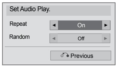 LG 47LD450 - When you select the Set Audio Play, - 1