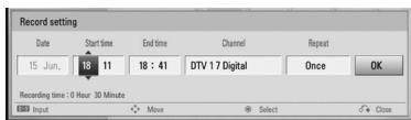 LG BDT590 - Editing a timer recording - 1